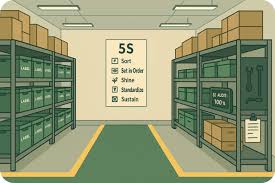 Perfect 5S engineering workshop and stores.