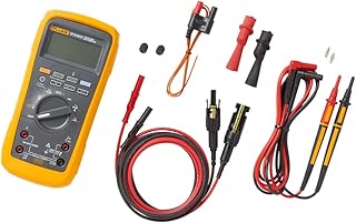 Fluke 87V Max True-RMS Digital Multimeter with Solar Test Lead Kit, CAT III 1000v Rated Multimeter, Waterproof and Dustproof IP67 Case, and MC4 Test Leads and Holster.