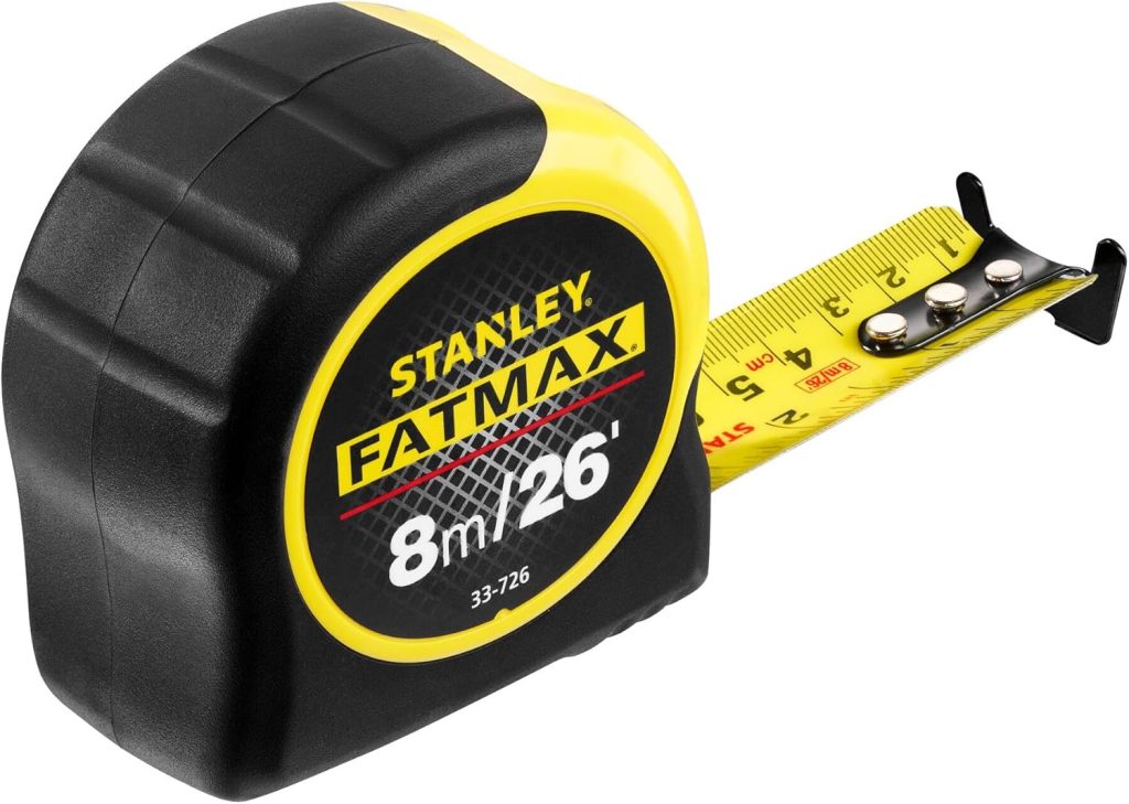 STANLEY FATMAX 8m/26' Tape Measure, Blade Armour Coating,