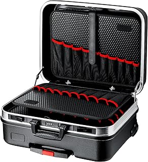 KNIPEX Tool Case Big Basic Move, Empty, on Wheels, Telescopic Handle, 54 Inserting Options, 33 L Volume, Tool Trolley, Rolling Toolbox