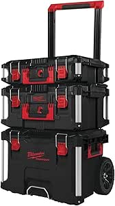 Milwaukee 4932464244 PACKOUT Trolley Set, 3 Piece, Black.