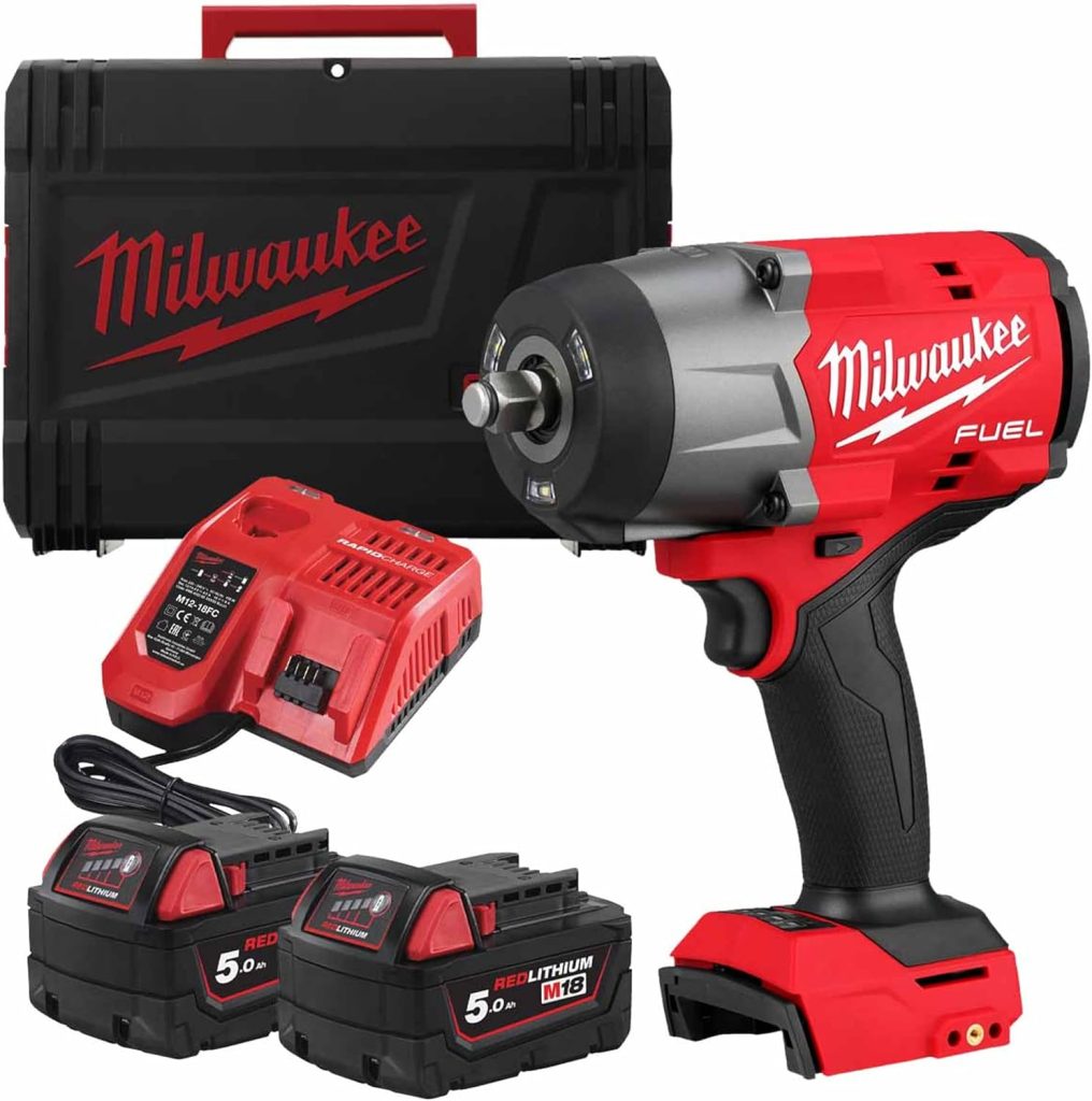 Milwaukee M18FHIW2F12-502X 18v Fuel 1/2" High Torque Impact Wrench with Friction Ring Kit **NEW GEN**