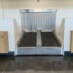 Baggage check-in conveyors with the flaps, thats all most people see till landing at destination. 