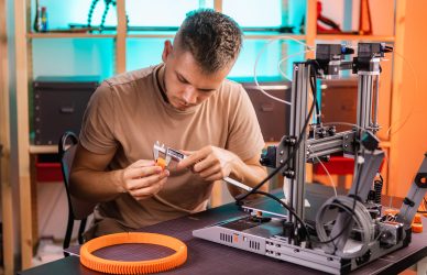 Using a 3D printer to produce spare parts to keep production running.
