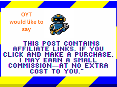 OYT Affiliate Disclaimer box for the website.