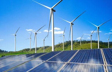 Wind Farm and solar panel complex for Green energy.