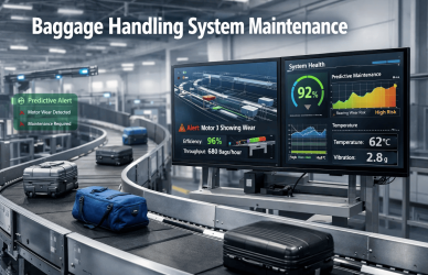 Baggage Handling System, deep in the infrastructure of Airports, conveyors and sorters.