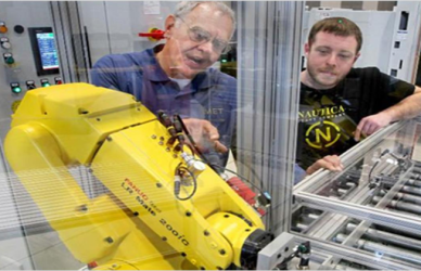 Technicians called to repair a robotics line.